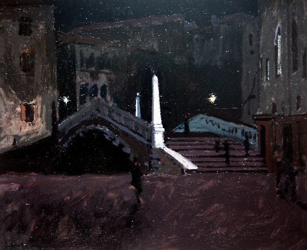 Ponte delle Guglie sul Cannaregio (Escena nocturna, Venecia) de Walter Richard Sickert