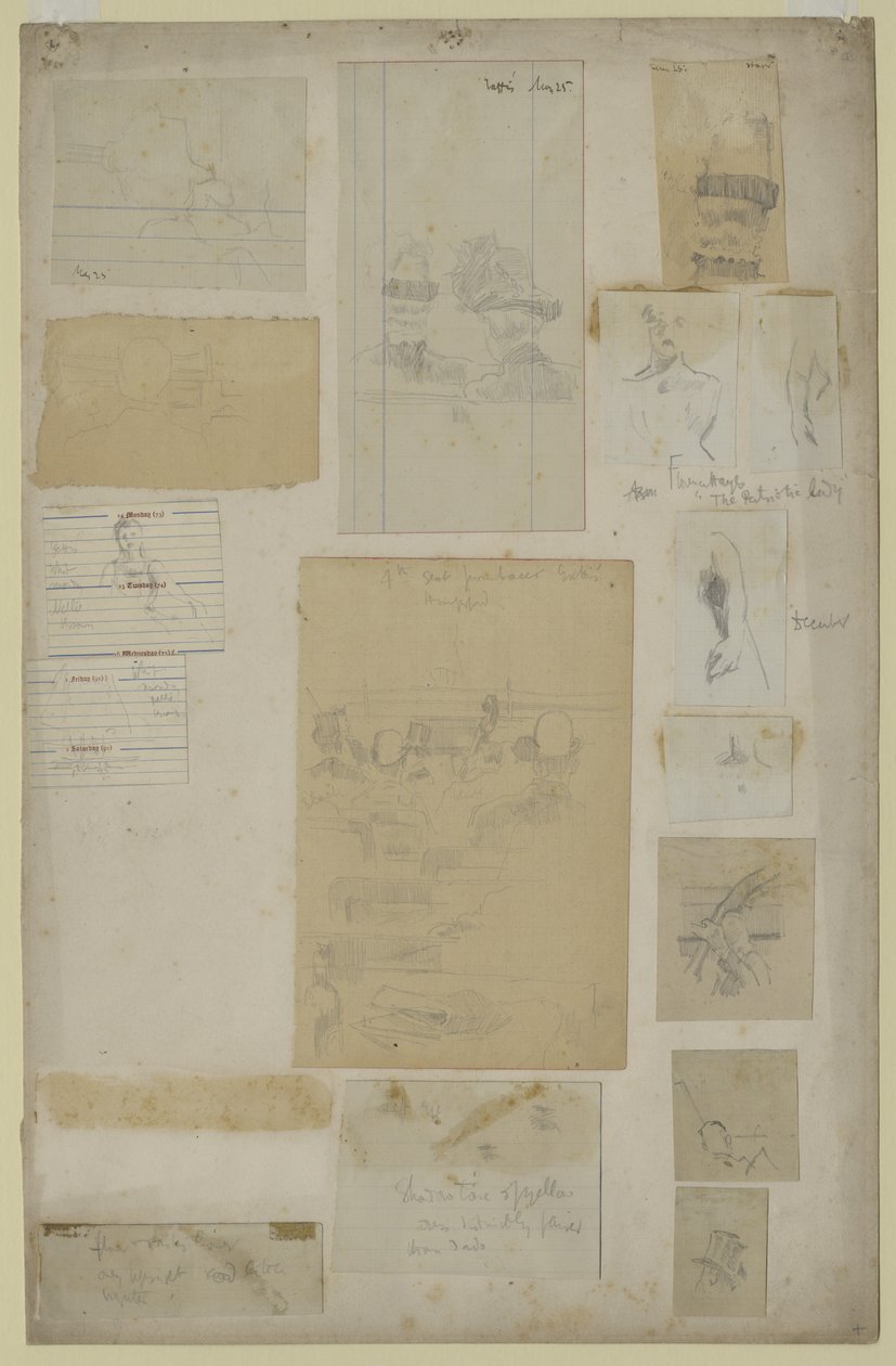 Varios estudios de Walter Richard Sickert