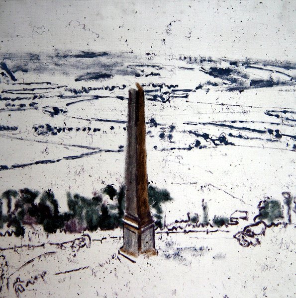 El obelisco en Arques, Valle de Eaulne, Dieppe, c.1913-14 de Walter Richard Sickert