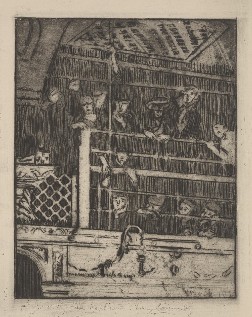 La vieja taberna Mogul, Drury Lane, 1908, publicada 1929 de Walter Richard Sickert