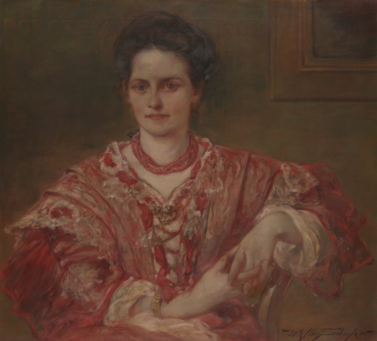 Retrato de Dorothea A. Dreier (1870 de Walter Shirlaw