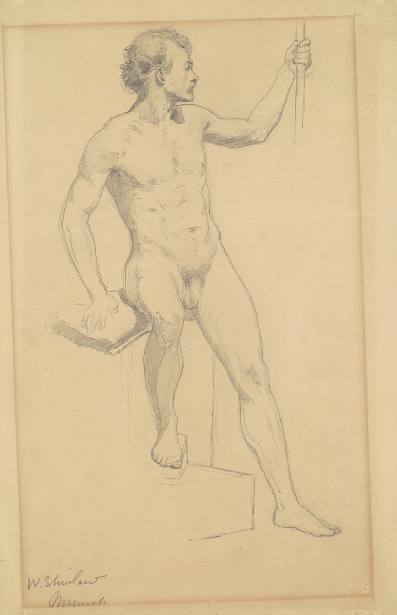 Desnudo Masculino Sentado, c.1870-77 de Walter Shirlaw