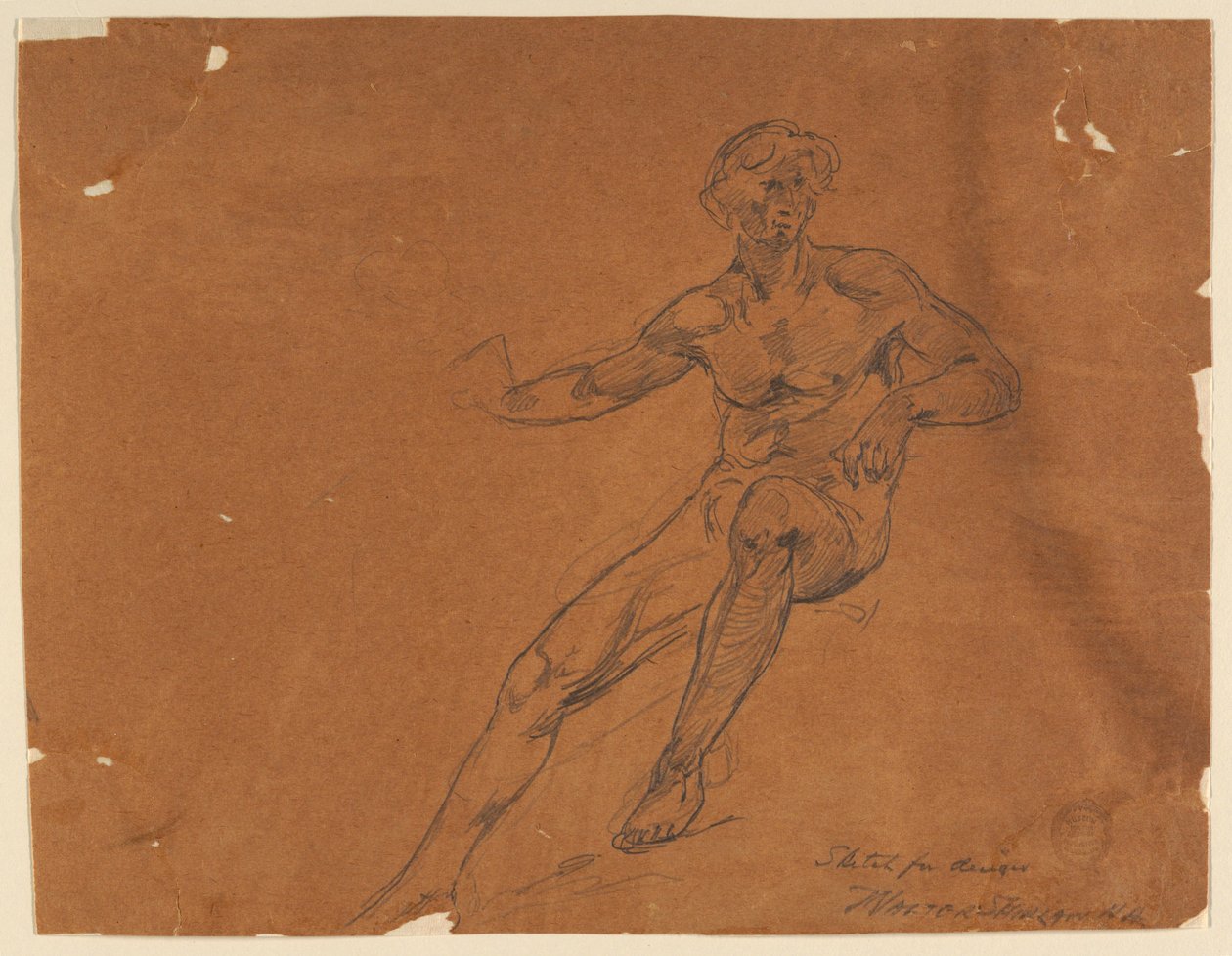 Boceto para diseño de Walter Shirlaw