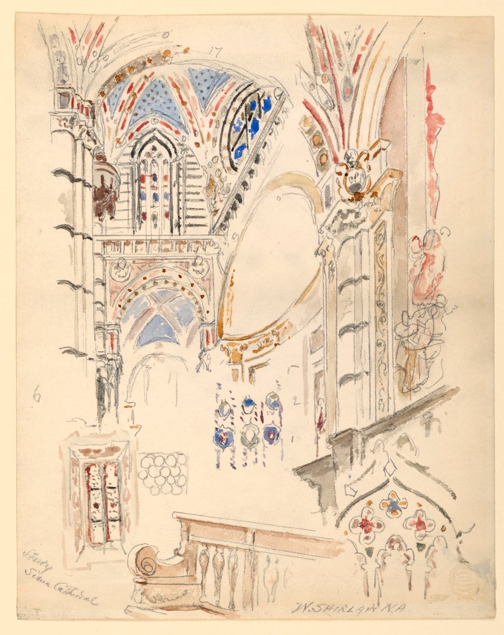 Estudio de la catedral de Siena de Walter Shirlaw
