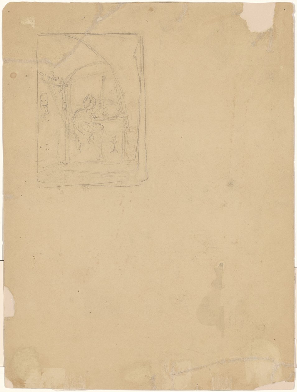 Estudio de un interior [verso] de Walter Shirlaw