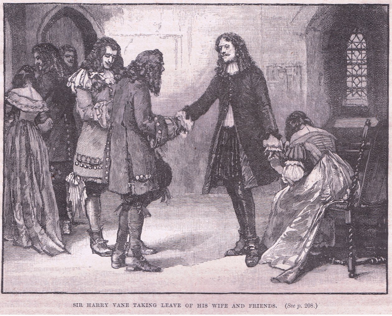 Sir Henry Vane despidiéndose de su esposa y amigos de Walter Stanley Paget