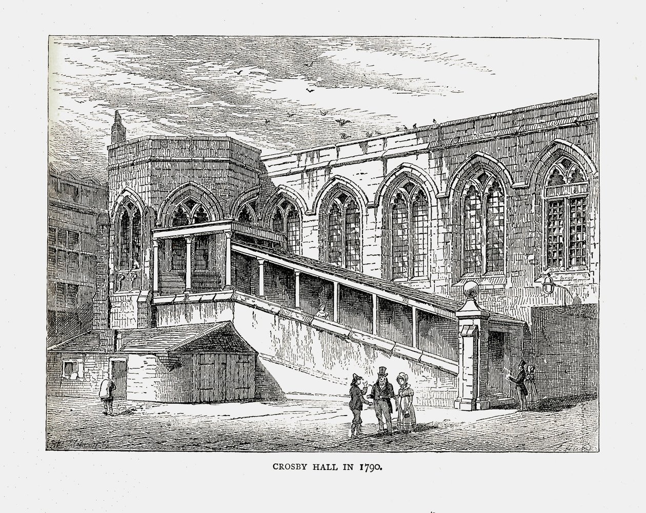 Crosby Hall en 1790, 1878 de Walter Thornbury