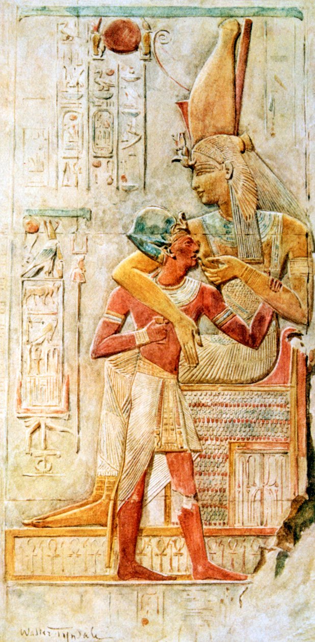 Jeroglíficos Egipcios, Abidos, Egipto de Walter Tyndale