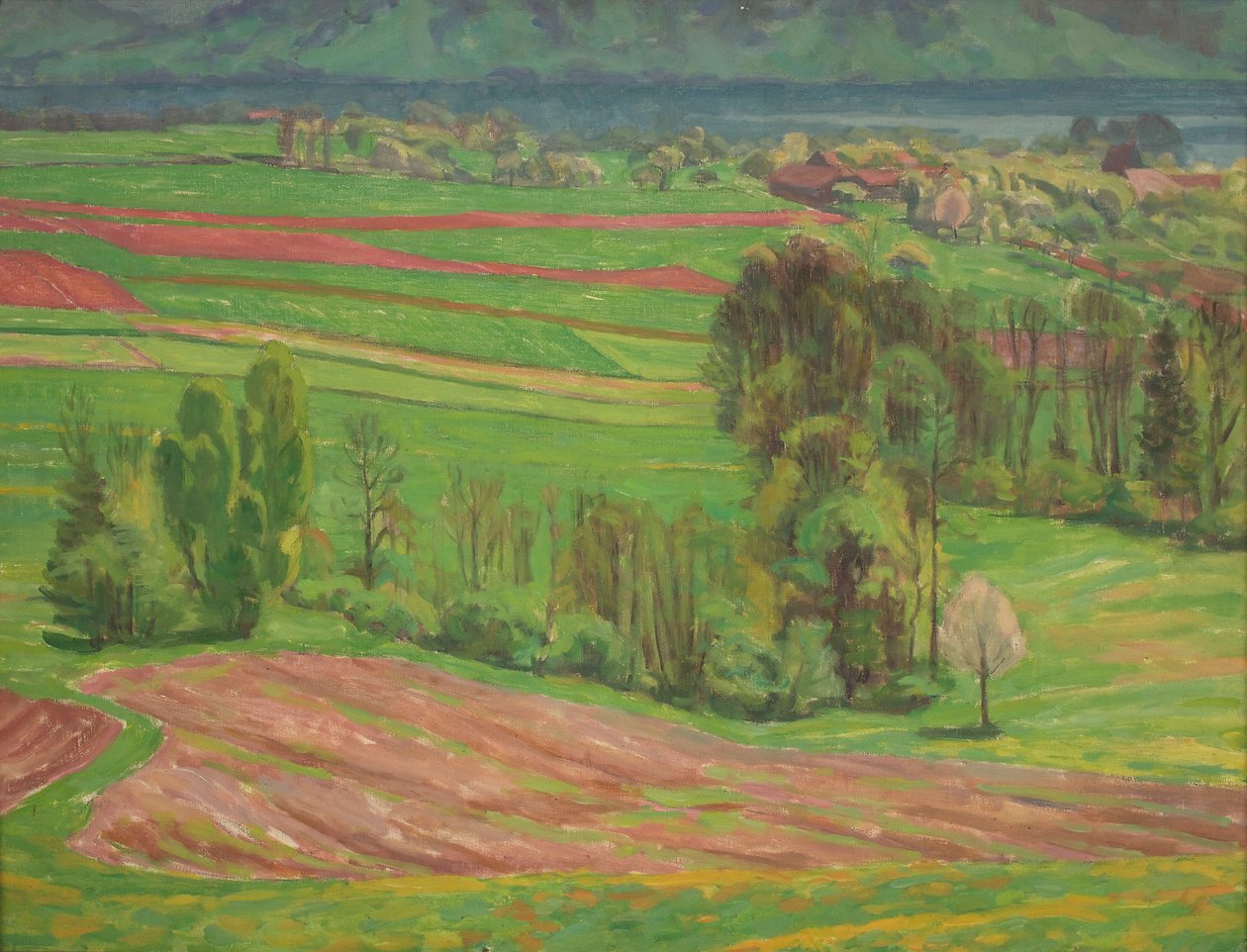 Paisaje de Attersee en primavera de Walther Gamerith