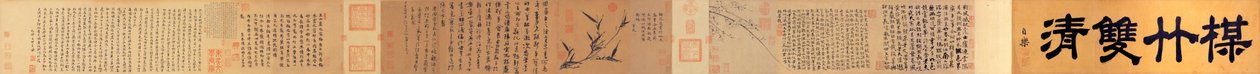 Purezas gemelas de bambú y flor de ciruelo de Wang Mian