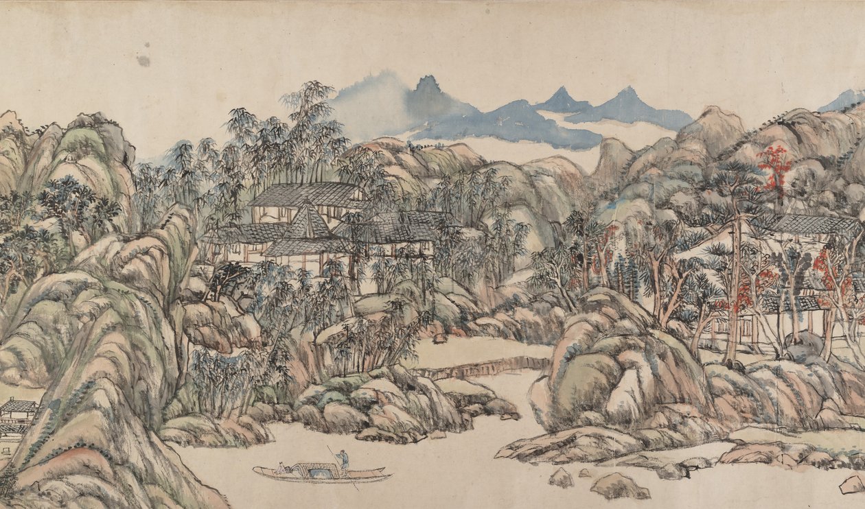 Villa Wangchuan, datada en 1711 de Wang Yuanqi