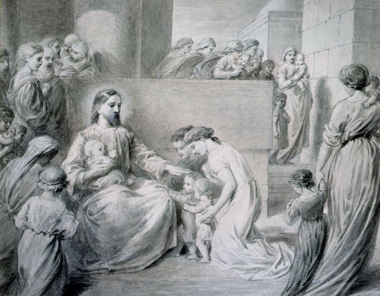 Cristo bendiciendo a los niños de Warwick Brookes