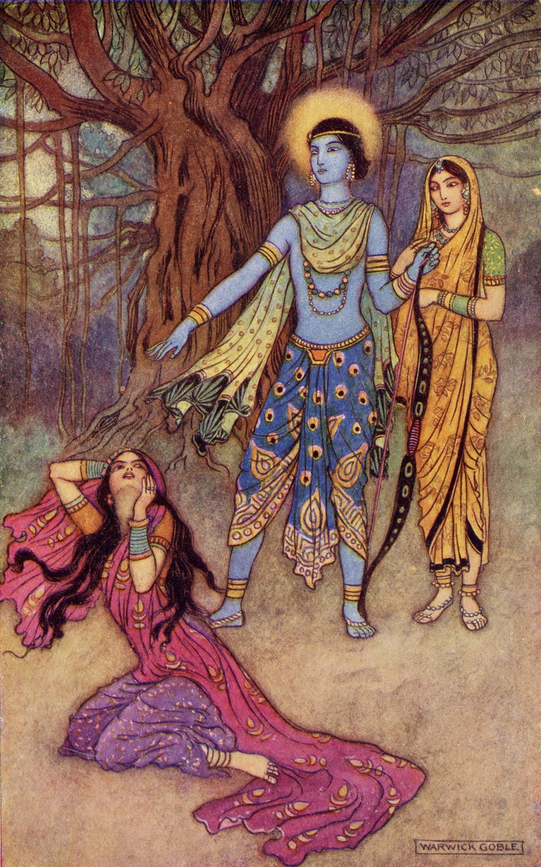 Rama rechaza al amante demonio, ilustración de 