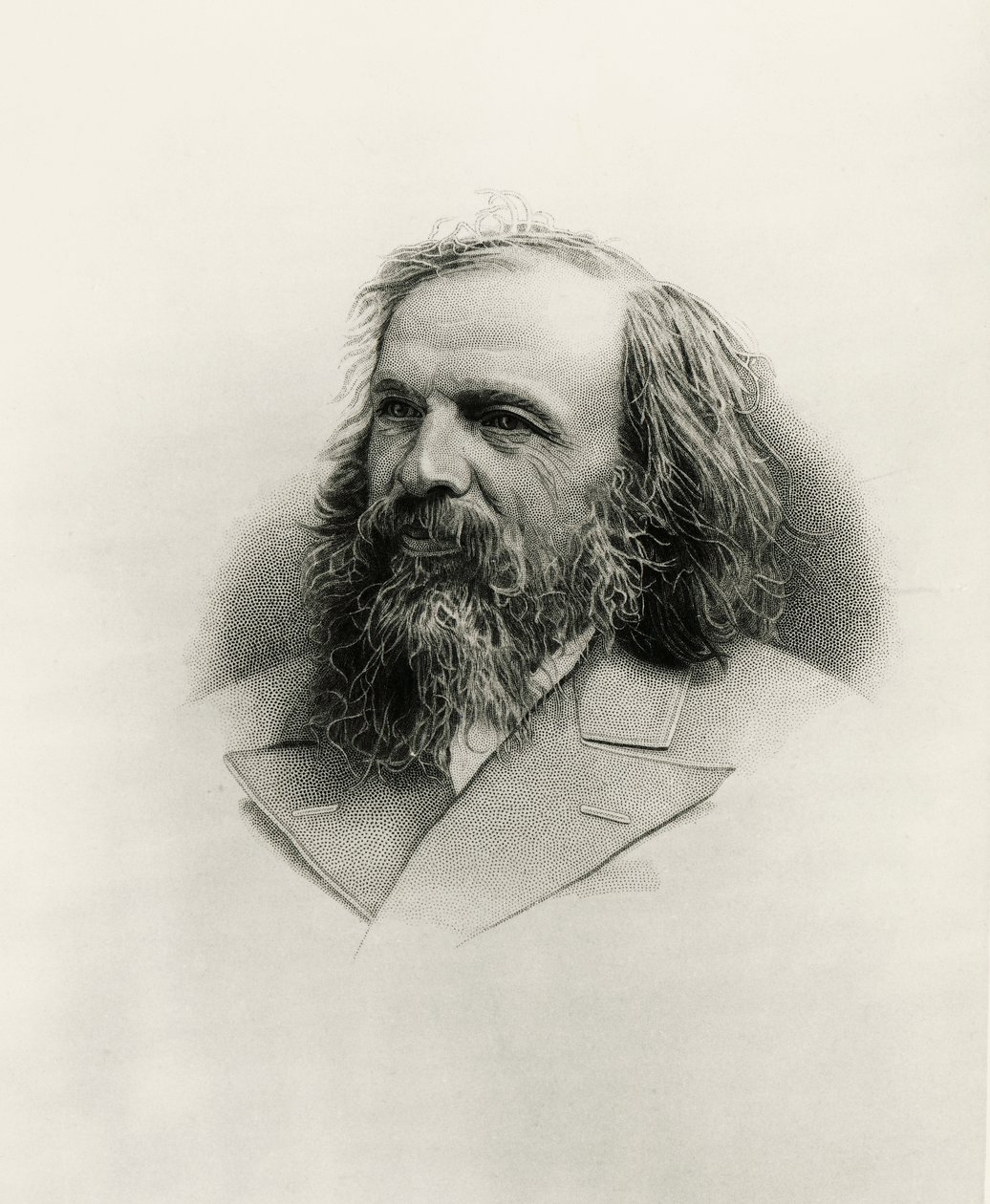 Retrato de Dmitri Ivanovich Mendeleev (Tobol