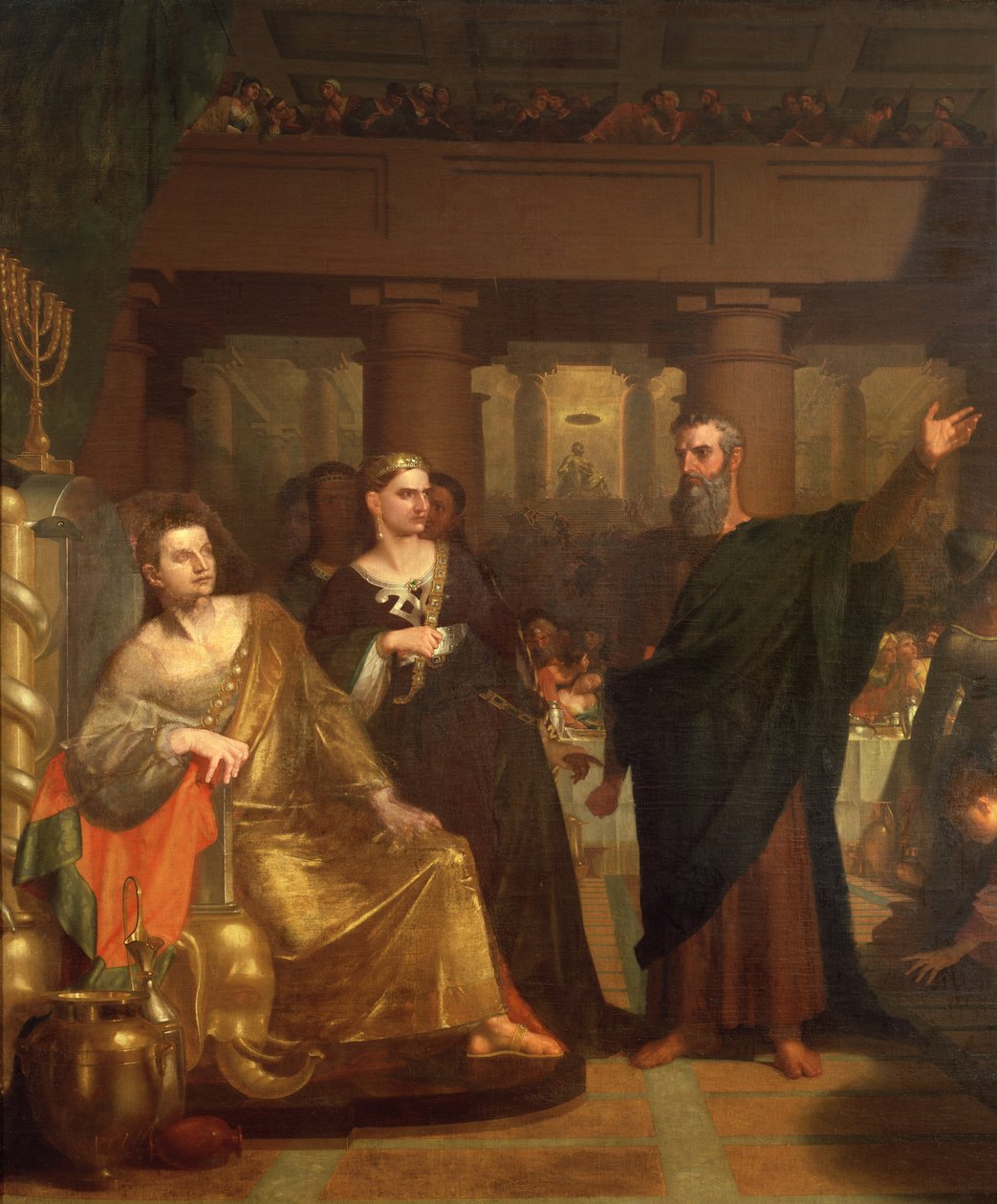La fiesta de Belsasar, 1817-43 (detalle) de Washington Allston