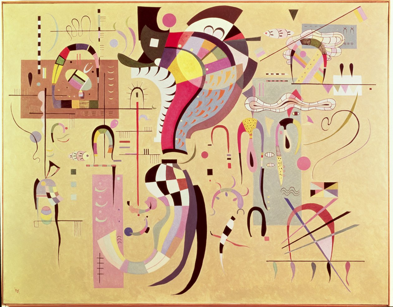 Centro Acompañado, 1937 de Wassily Kandinsky
