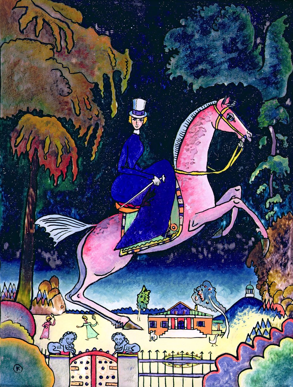 Amazonas con Leones, 1918 de Wassily Kandinsky
