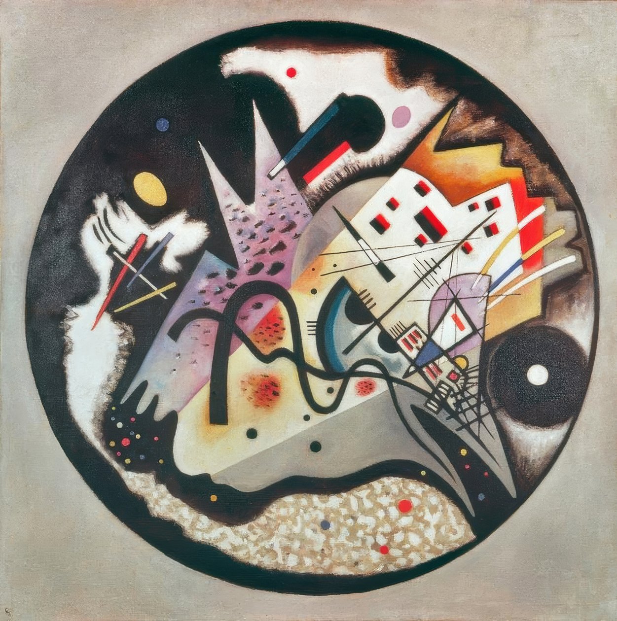 En el círculo negro de Wassily Kandinsky
