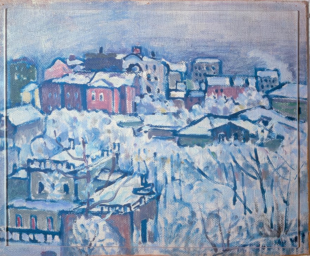 El bulevar Smolenski (Día de invierno) de Wassily Kandinsky