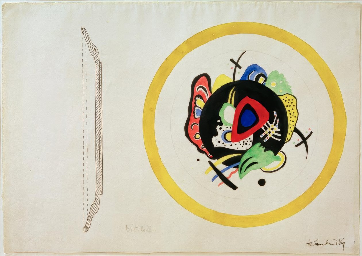 Diseño para plato de frutas de Wassily Kandinsky