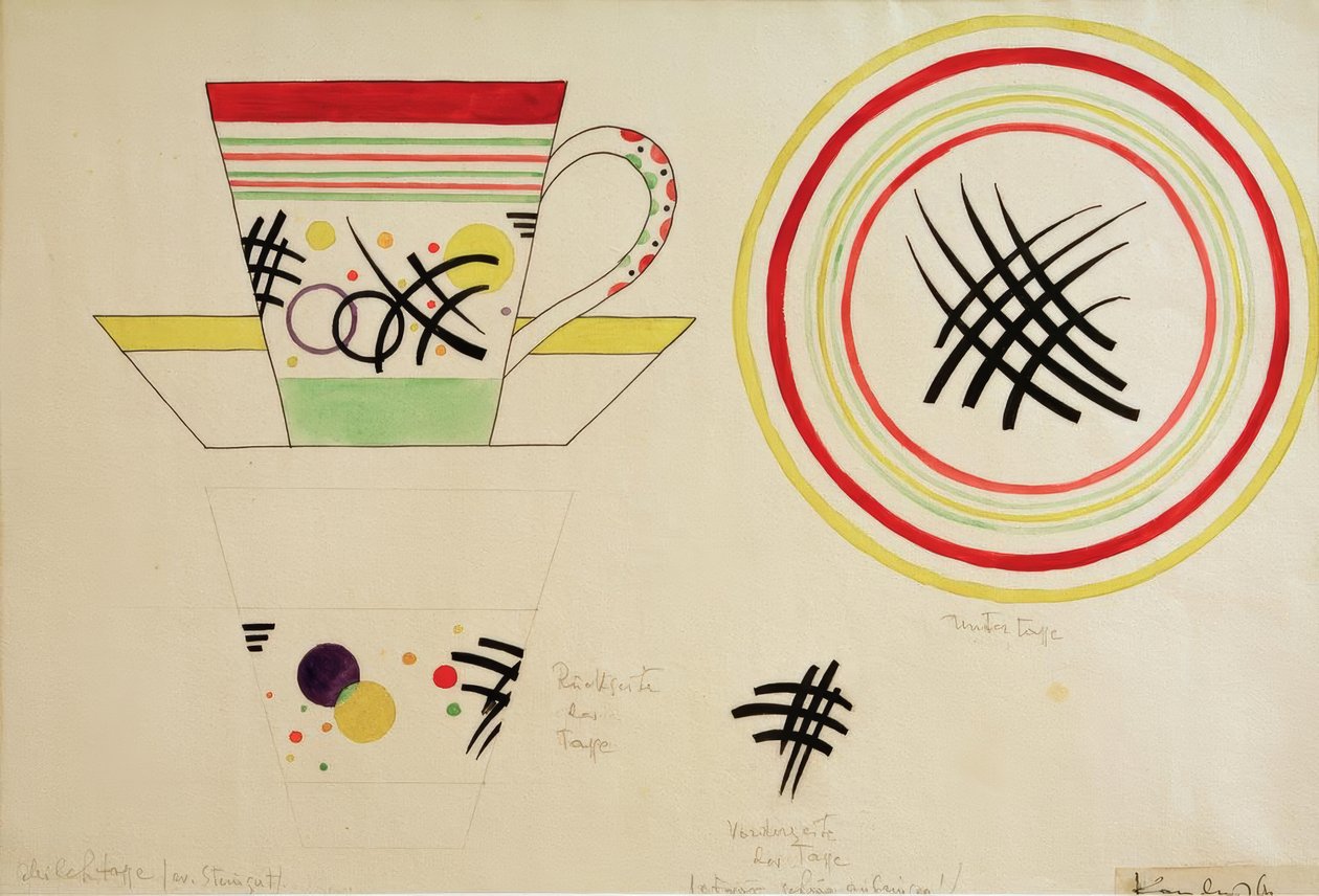 Diseño para una taza de leche de Wassily Kandinsky