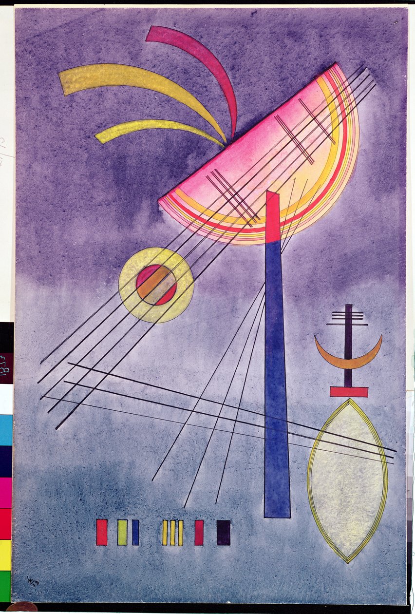 Semicírculo inclinado, 1928 de Wassily Kandinsky