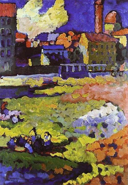 Múnich-Schwabing con la Iglesia de Santa Úrsula de Wassily Kandinsky