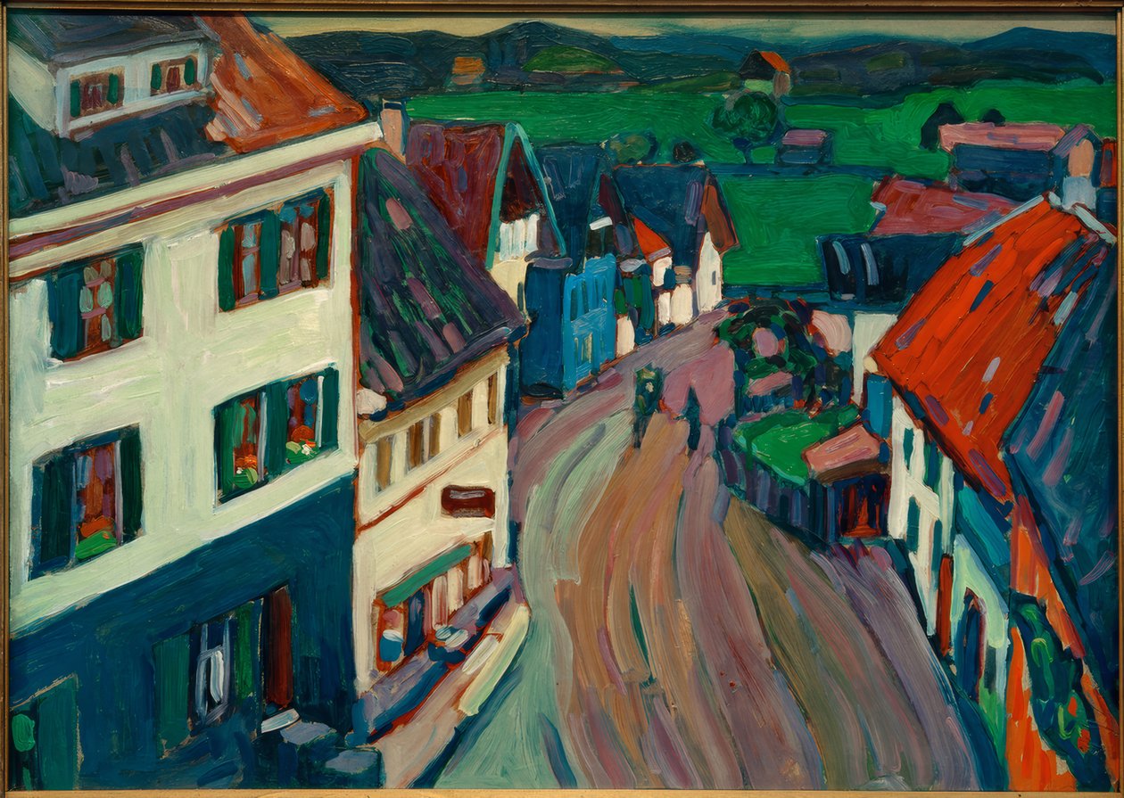 Murnau – Vista desde la ventana del Griesbräu de Wassily Kandinsky