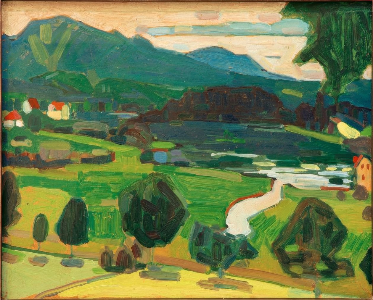 Murnau - Vista sobre el Staffelsee de Wassily Kandinsky