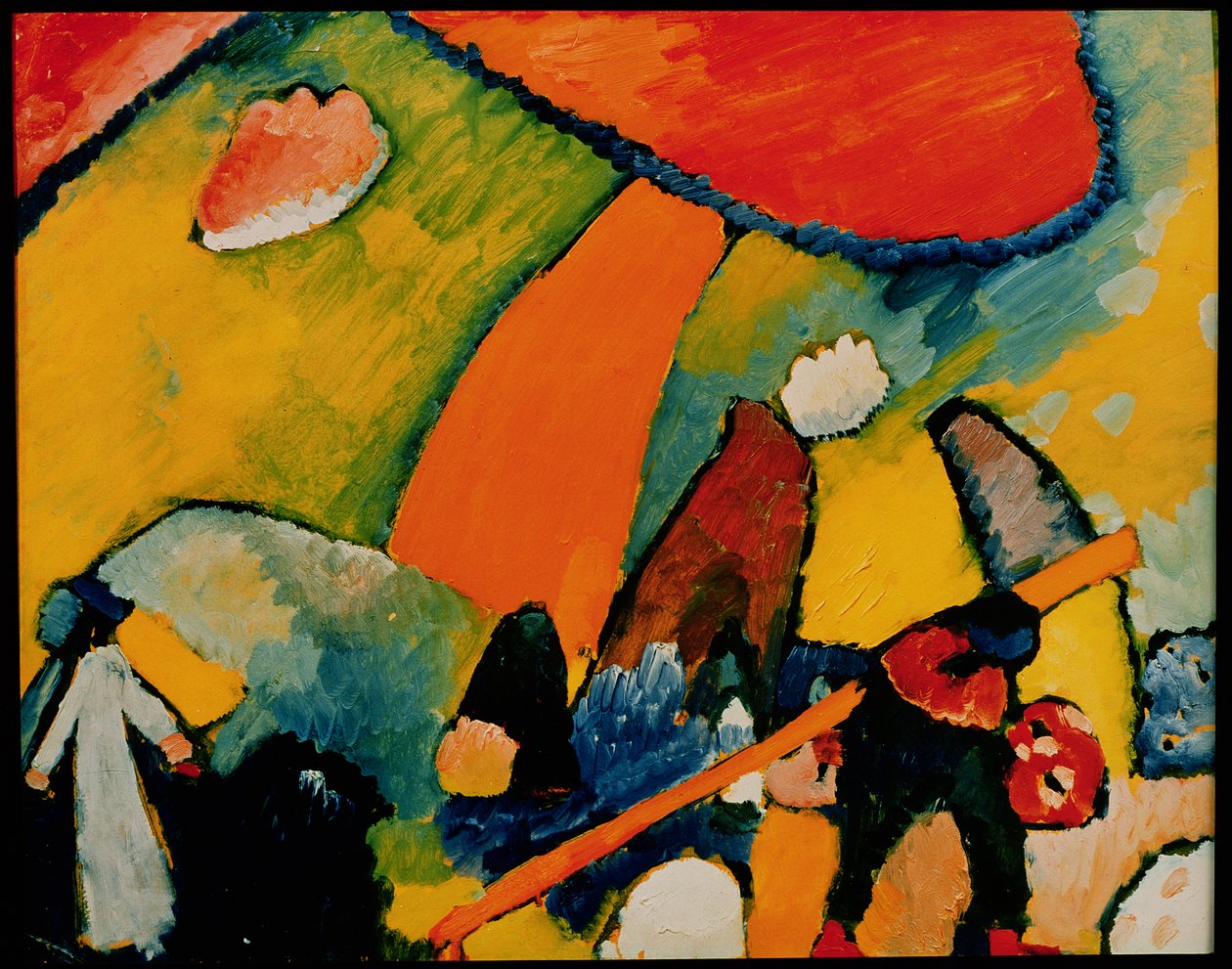 En la playa, 1909 de Wassily Kandinsky