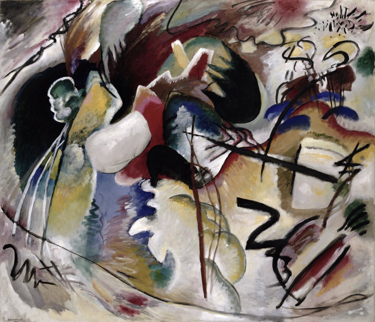 Pintura con forma blanca, 1913 de Wassily Kandinsky