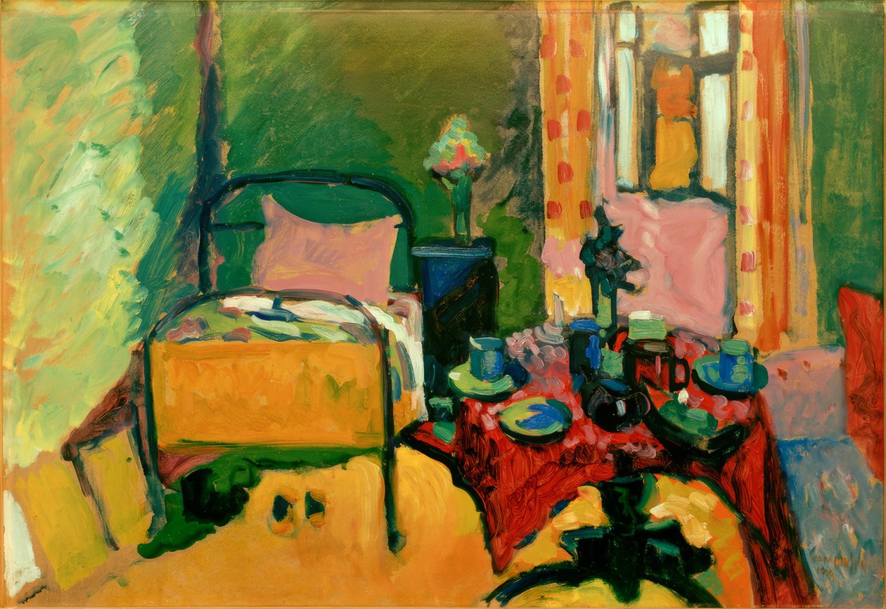 Dormitorio en la calle Ainmiller de Wassily Kandinsky