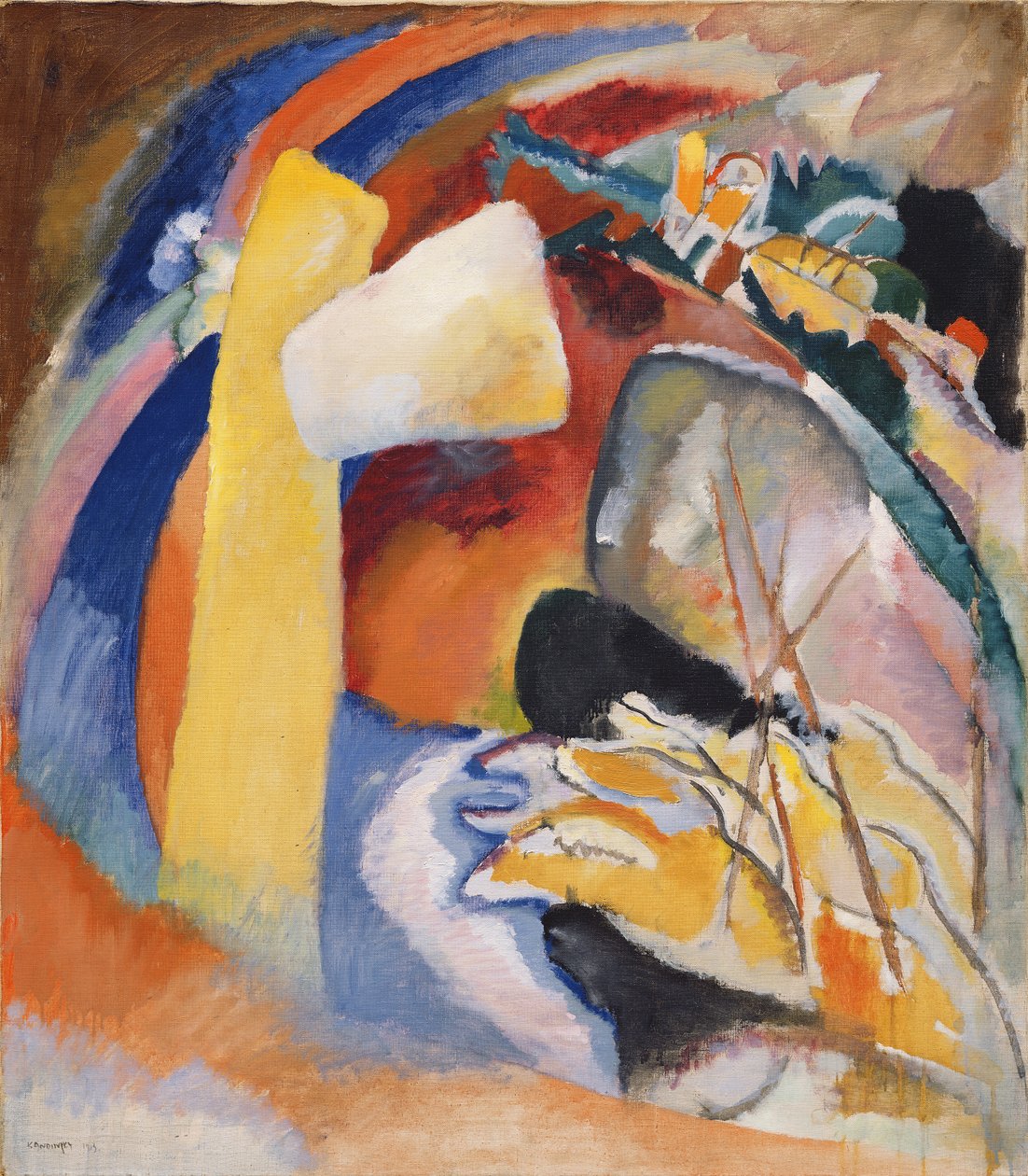 Estudio para Pintura con Forma Blanca, 1913 de Wassily Kandinsky