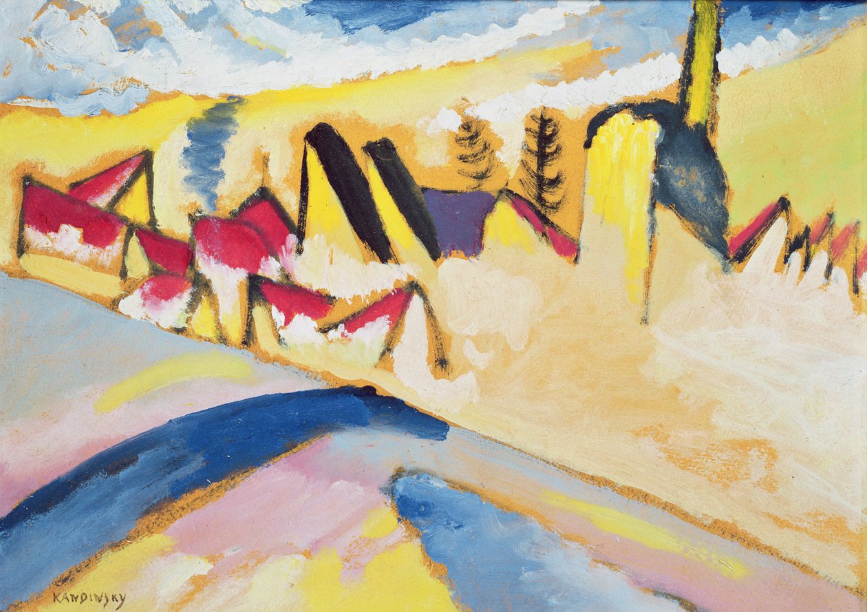 Estudio en invierno No. 2, c.1910 de Wassily Kandinsky