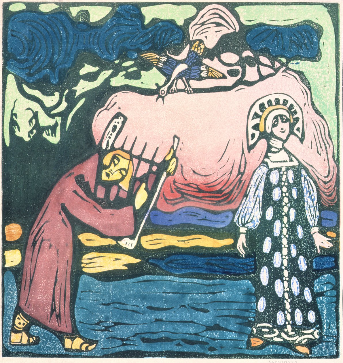 El Jugador de Salterio, 1907 de Wassily Kandinsky