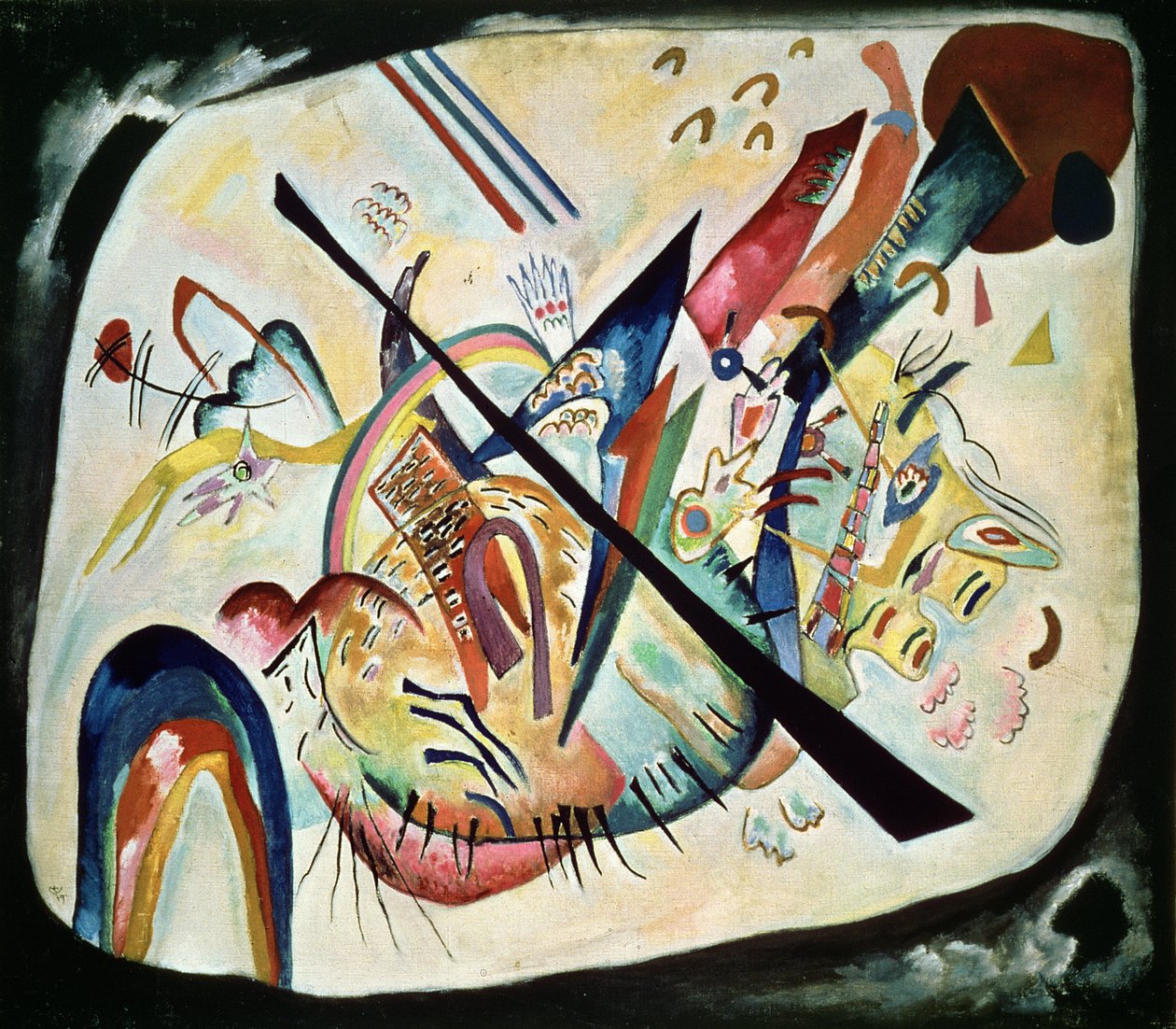 Óvalo Blanco, 1919 de Wassily Kandinsky