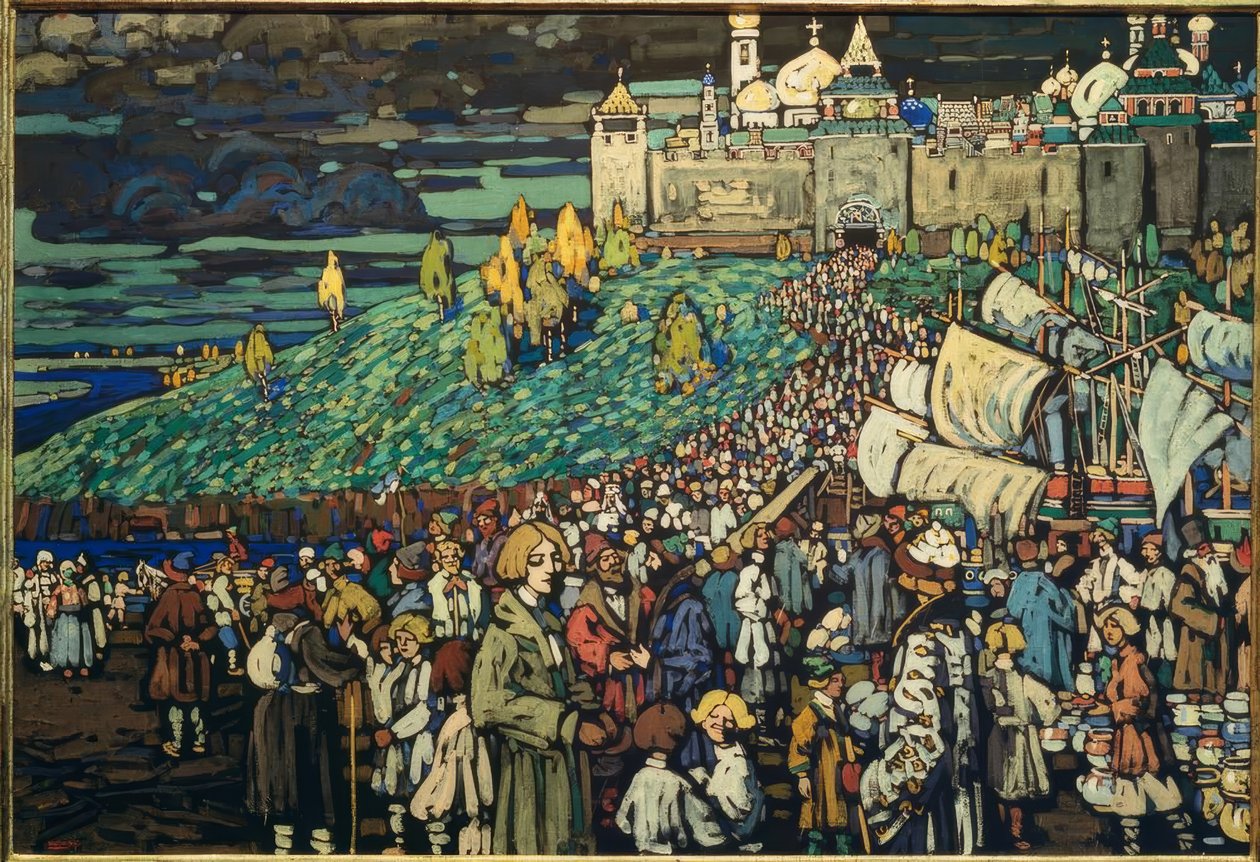 Llegada de los comerciantes de Wassily Kandinsky