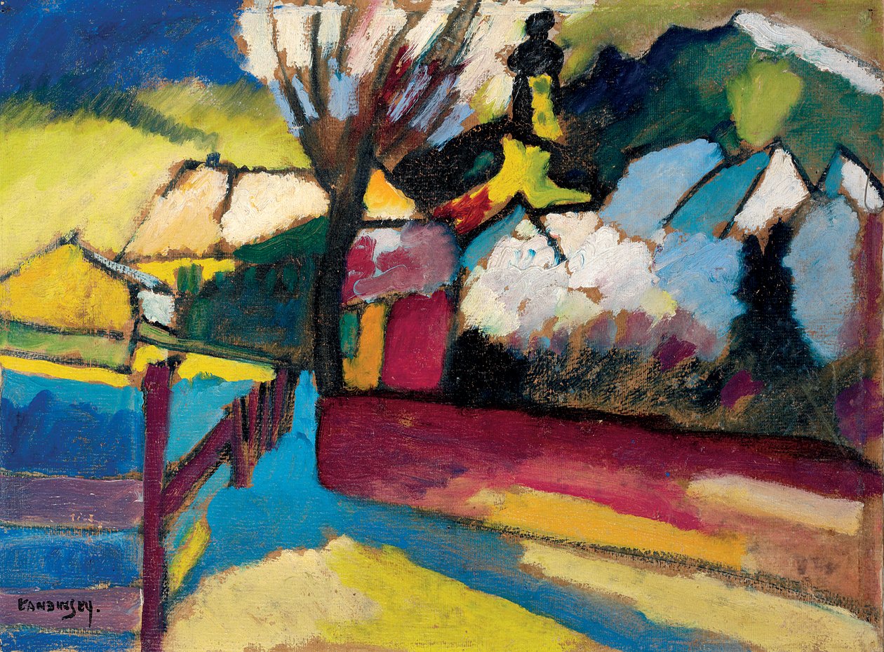 Paisaje de Otoño con Árbol de Wassily Kandinsky