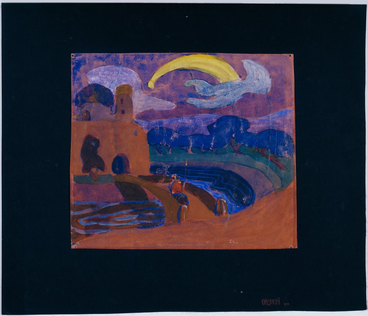 El cometa (¿El jinete nocturno) de Wassily Kandinsky