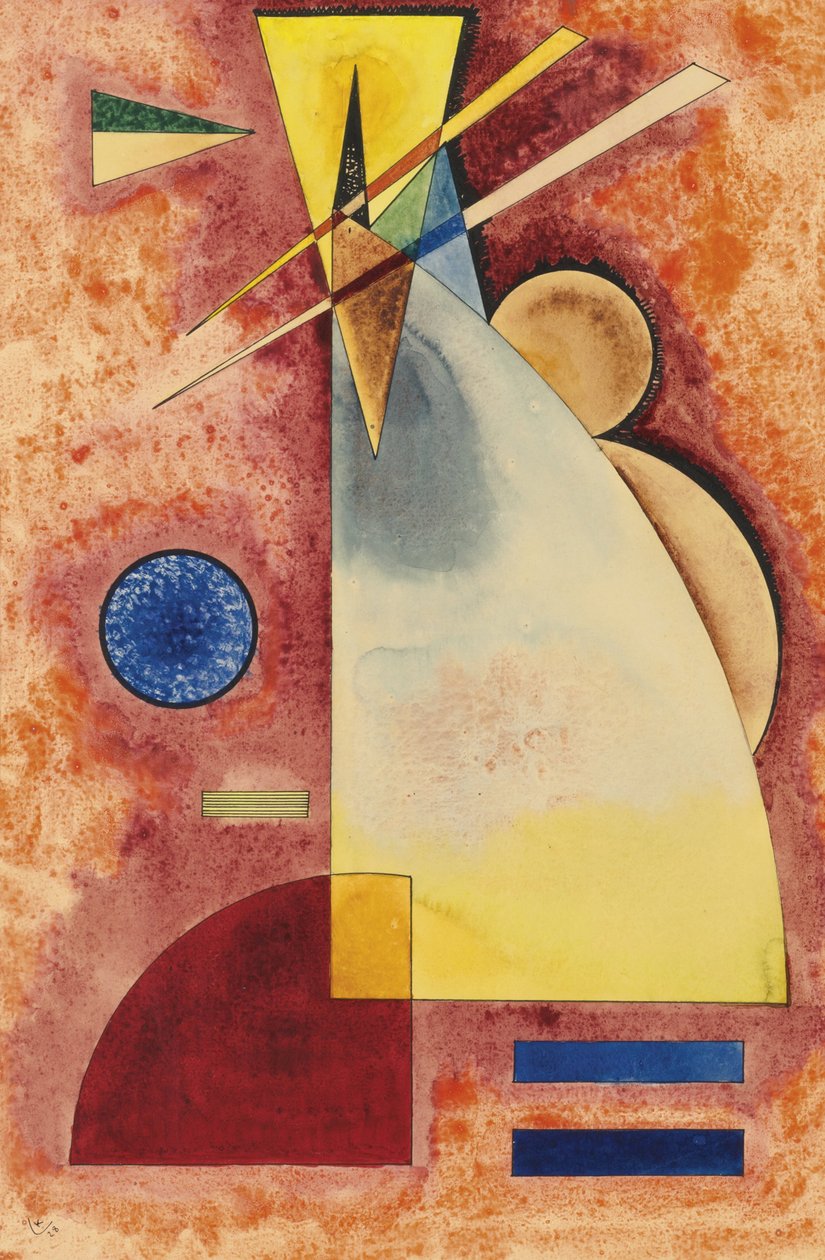 "Entrelazamiento" (Ineinander) Acuarela de Vassily Kandinsky (o Wassily Kandinski o Kandinskij) de Wassily Kandinsky