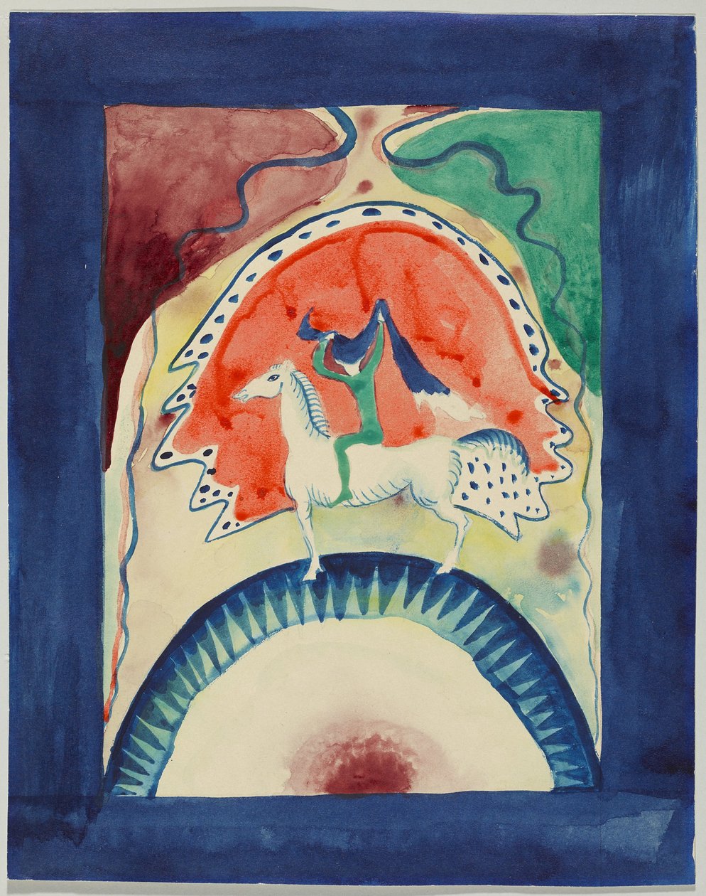 Borrador para la portada del almanaque "Der Blaue Reiter" de Wassily Kandinsky