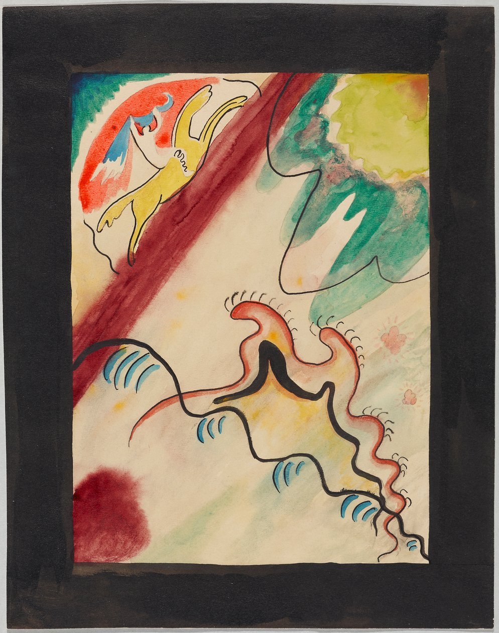 Boceto para la portada del almanaque «Der Blaue Reiter» de Wassily Kandinsky