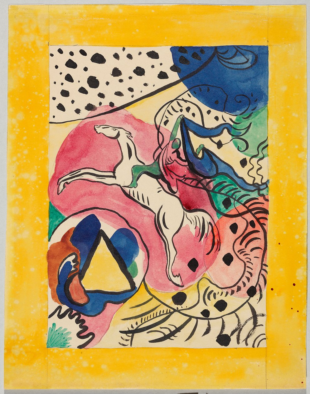 Boceto para la portada del almanaque «Der Blaue Reiter» de Wassily Kandinsky