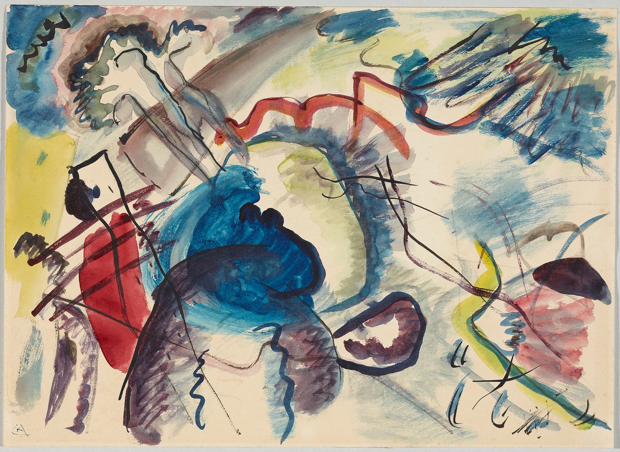 Boceto para "Cuadro con borde blanco" de Wassily Kandinsky