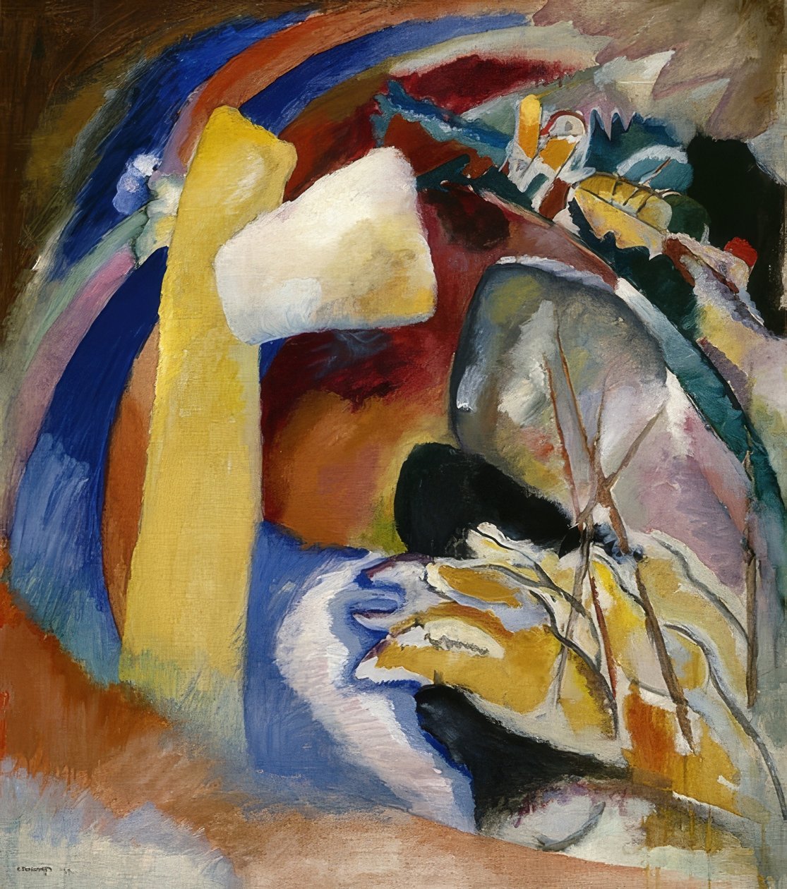 Diseño para una imagen con forma blanca de Wassily Kandinsky