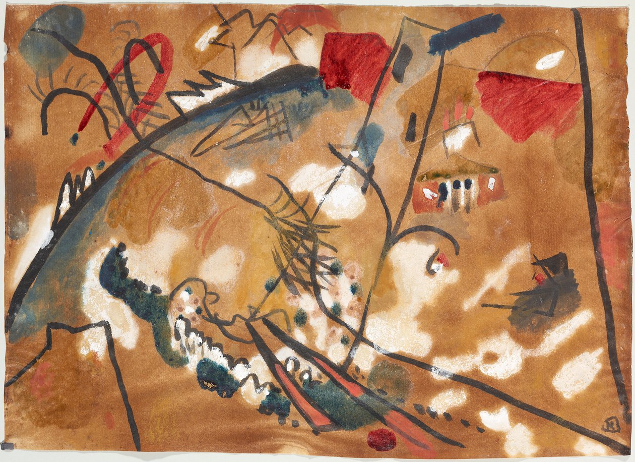Boceto de «Improvisación 24 (Troika II)» de Wassily Kandinsky