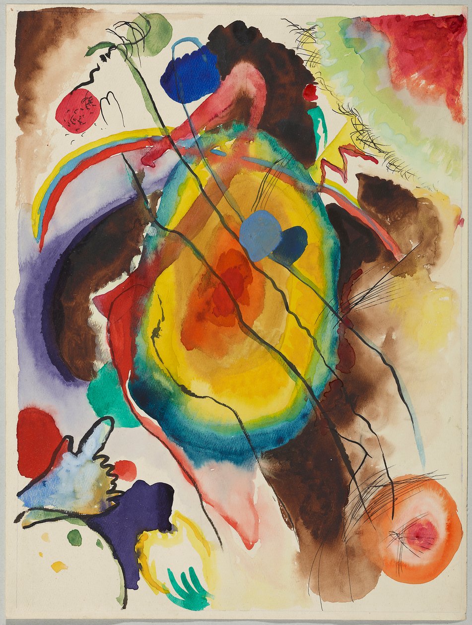 Boceto de un mural para Edwin R. Campbell de Wassily Kandinsky