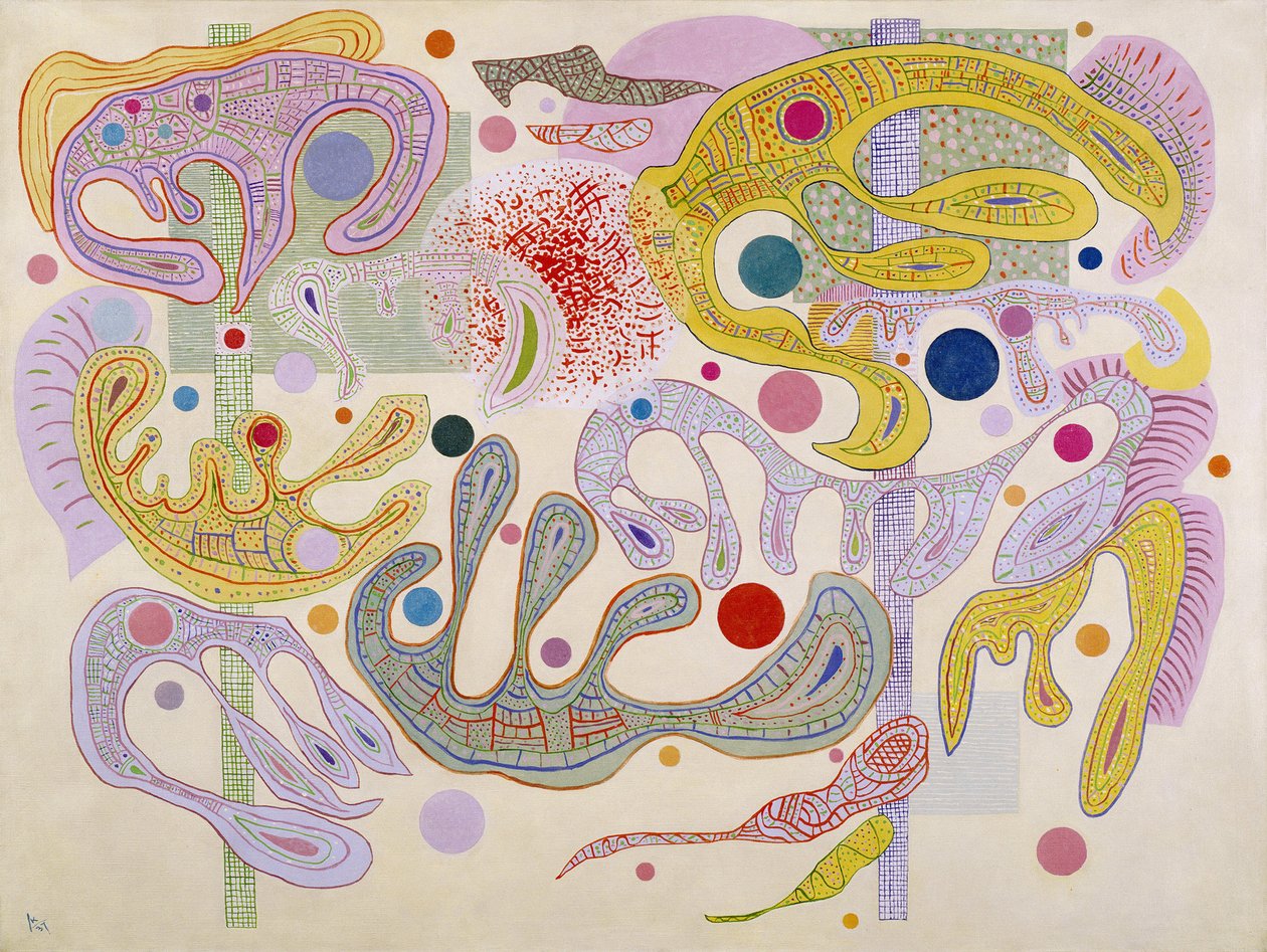 Pintura ""Formas caprichosas"" de Vassily Kandinsky (o Wassily Kandinski o Kandinskij de Wassily Kandinsky