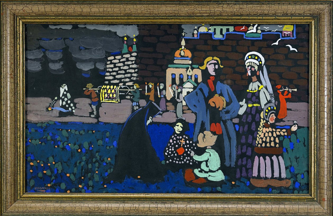Pintura ""Funerailles"" de Vassily Kandinsky (ou Wassily Kandinski ou Kandinskij de Wassily Kandinsky