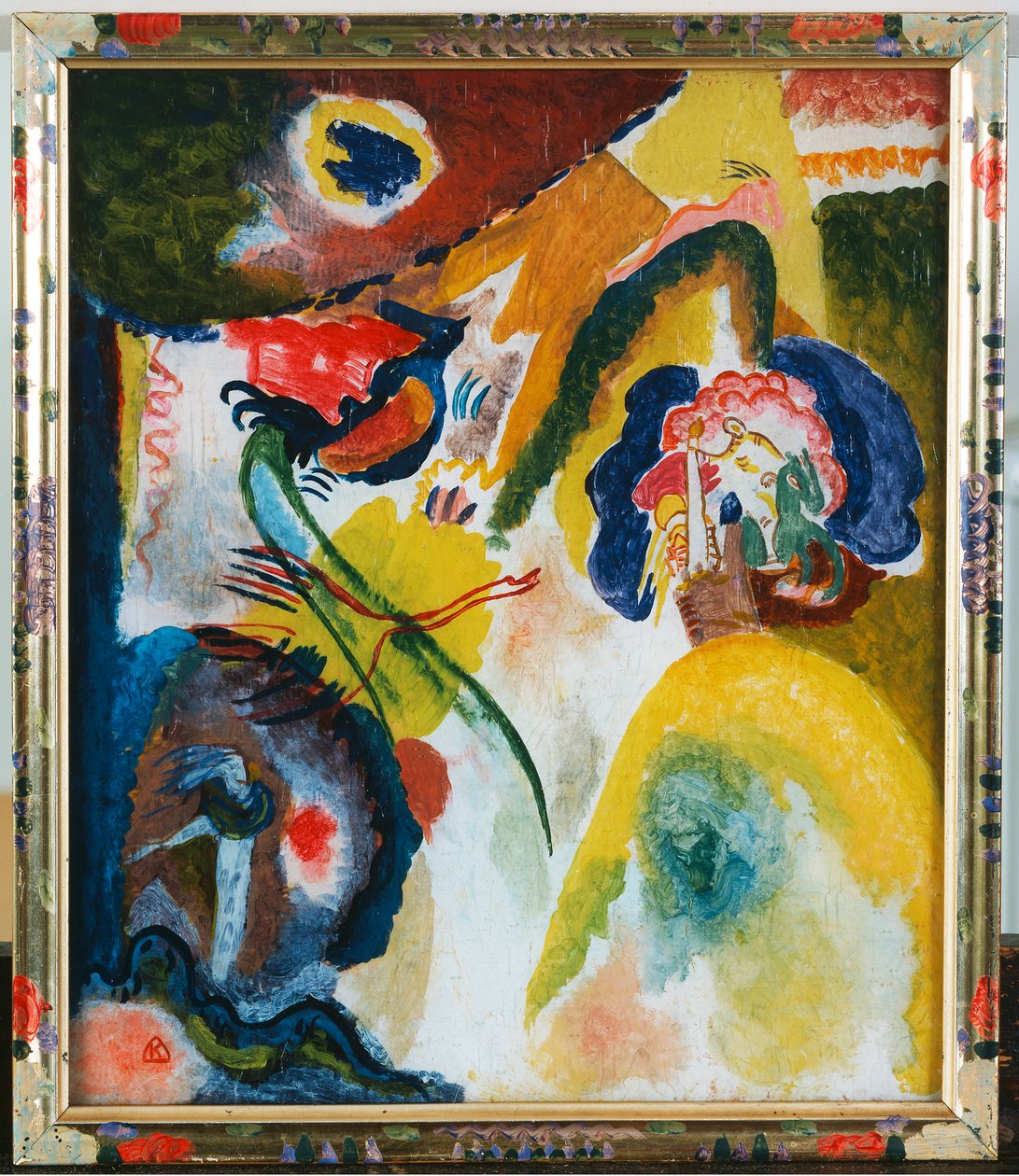 Cuadro de cristal con cisne de Wassily Kandinsky